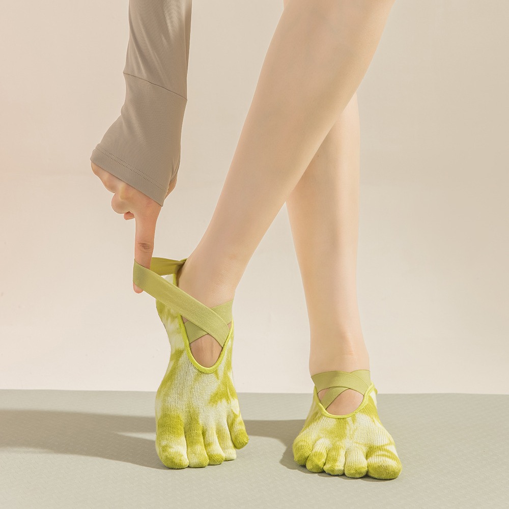 Pilates Yoga Workout - Calcetines de Cinco Dedos con Tiras