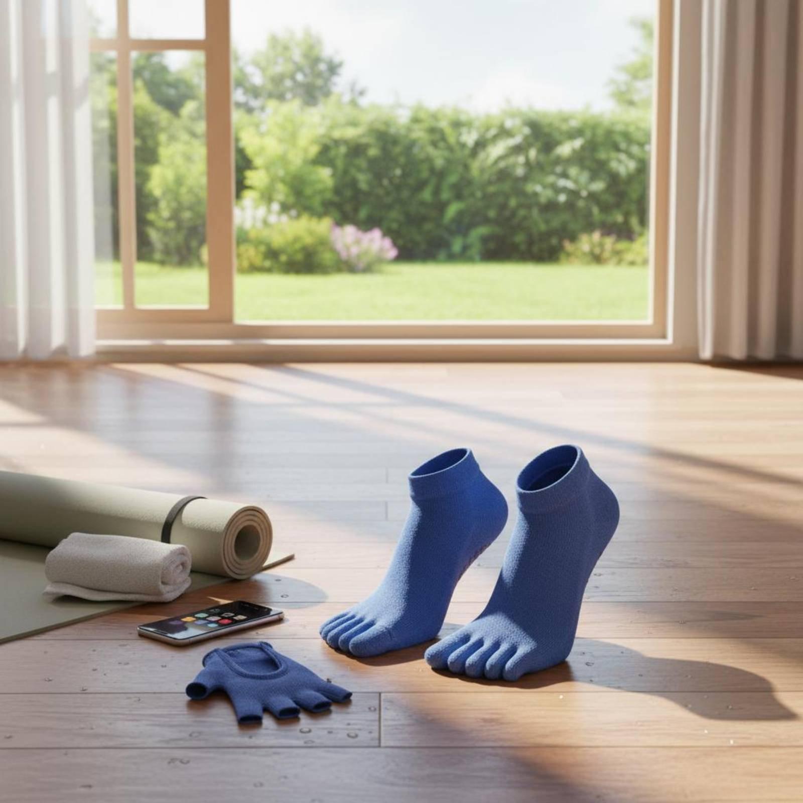 Pilates Yoga Grip Socks - Calcetines Deportivos Antideslizantes para Mujer, Calcetines