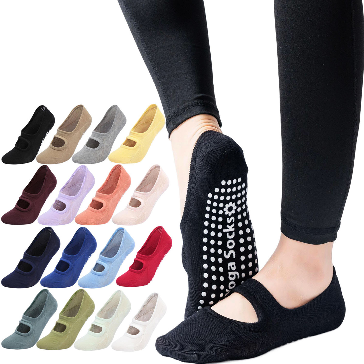 Pilates Yoga Grip Socks - Calcetines de Yoga de Alta Calidad