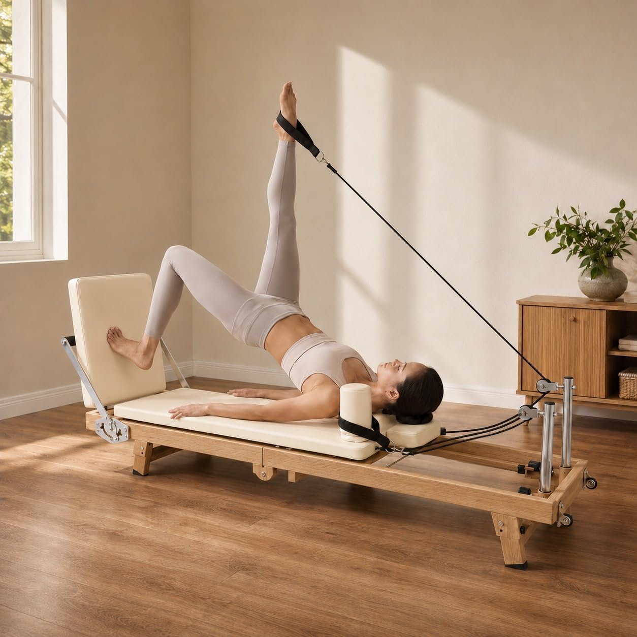 Pilates Reformer Spring - Máquina de Pilates Reformer Plegable de