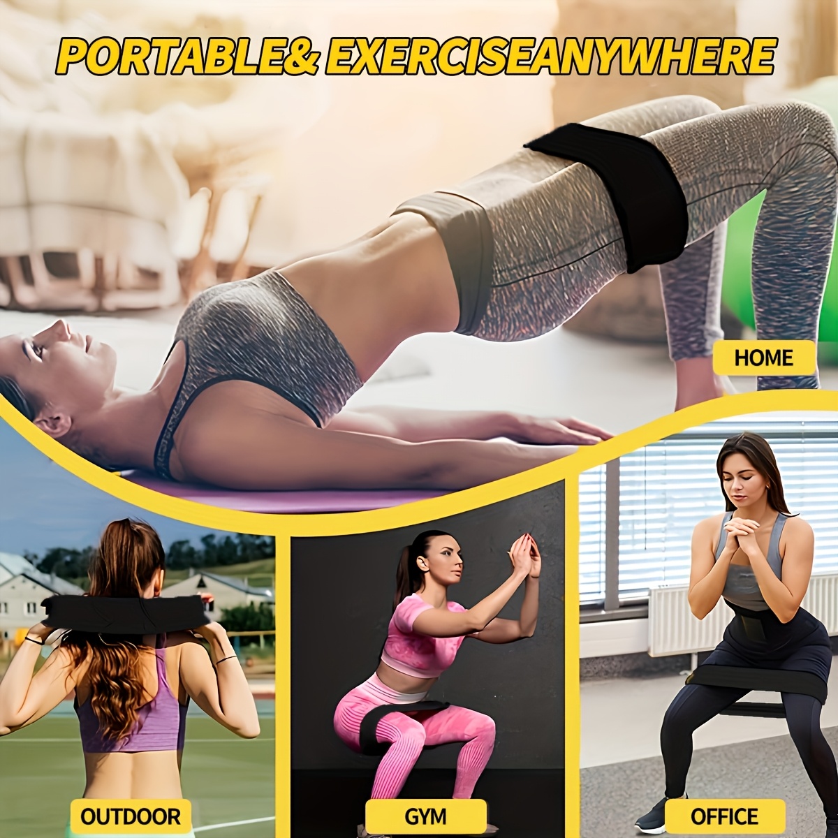 Juego de 3 Bandas de Resistenc - Pilates Yoga Home Workout reseña y precio