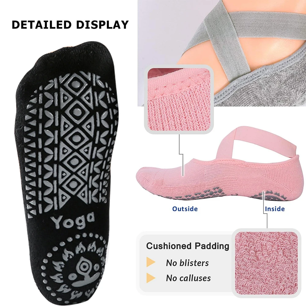 1 par de calcetines de yoga pa - Pilates Yoga Workout reseña y precio