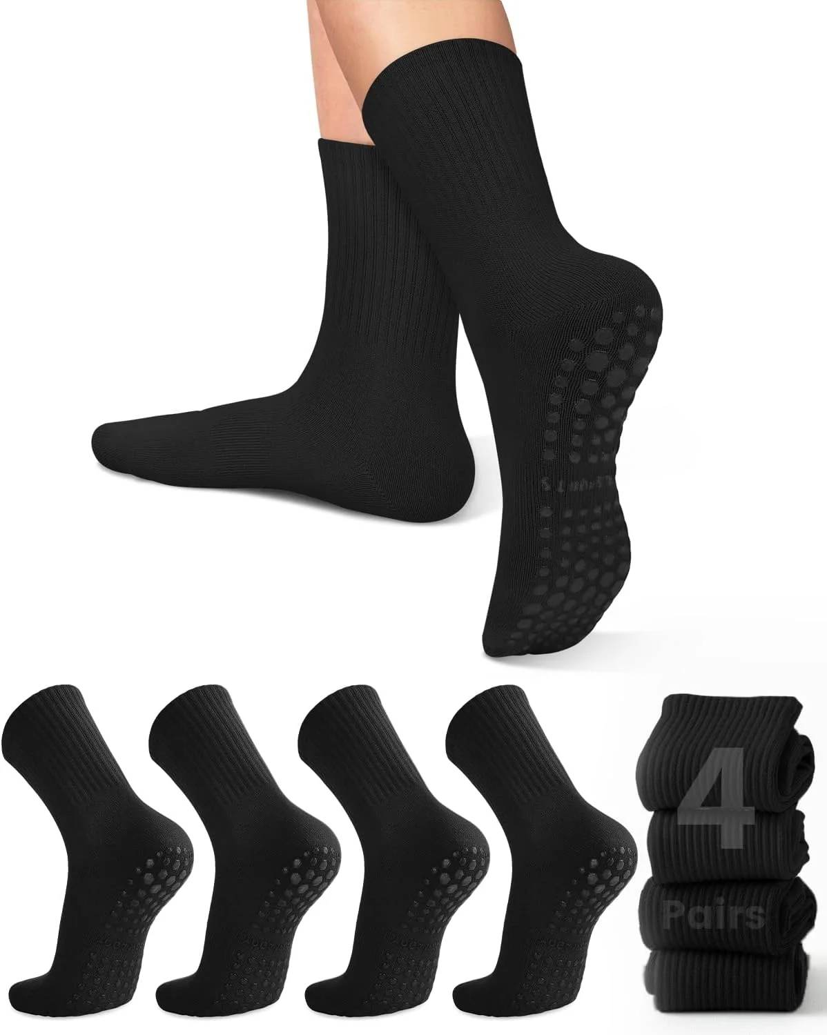 4 pares de calcetines de yoga  - Pilates & Yoga With Katja Youtube reseña y precio