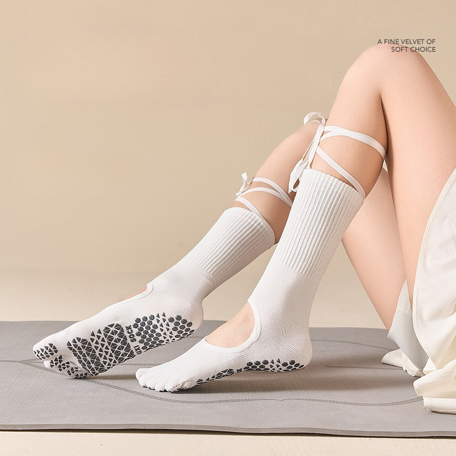 Calcetines de yoga con cordone - Pilates Yoga Grip Socks reseña y precio
